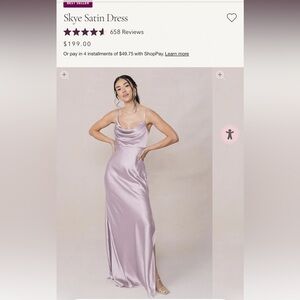 Revelry Lilac Satin Dress